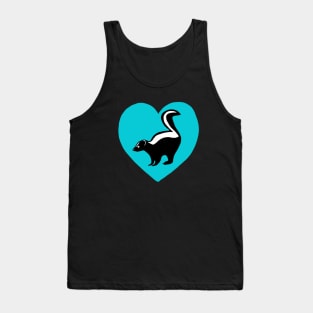 Skunk Blue Heart for Skunk Lovers Tank Top